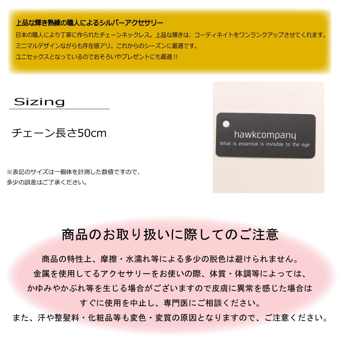 Hawk Company メール便発送 ホークカンパニー ネックレス 5644