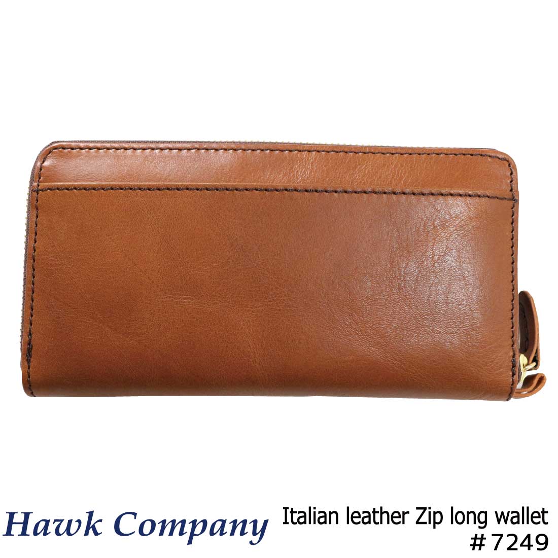 ホークカンパニー Hawk Company 7249 長財布 レザー ロングウォレット ラウンド 革 メンズ レディース　プレゼント イタリアンレザー