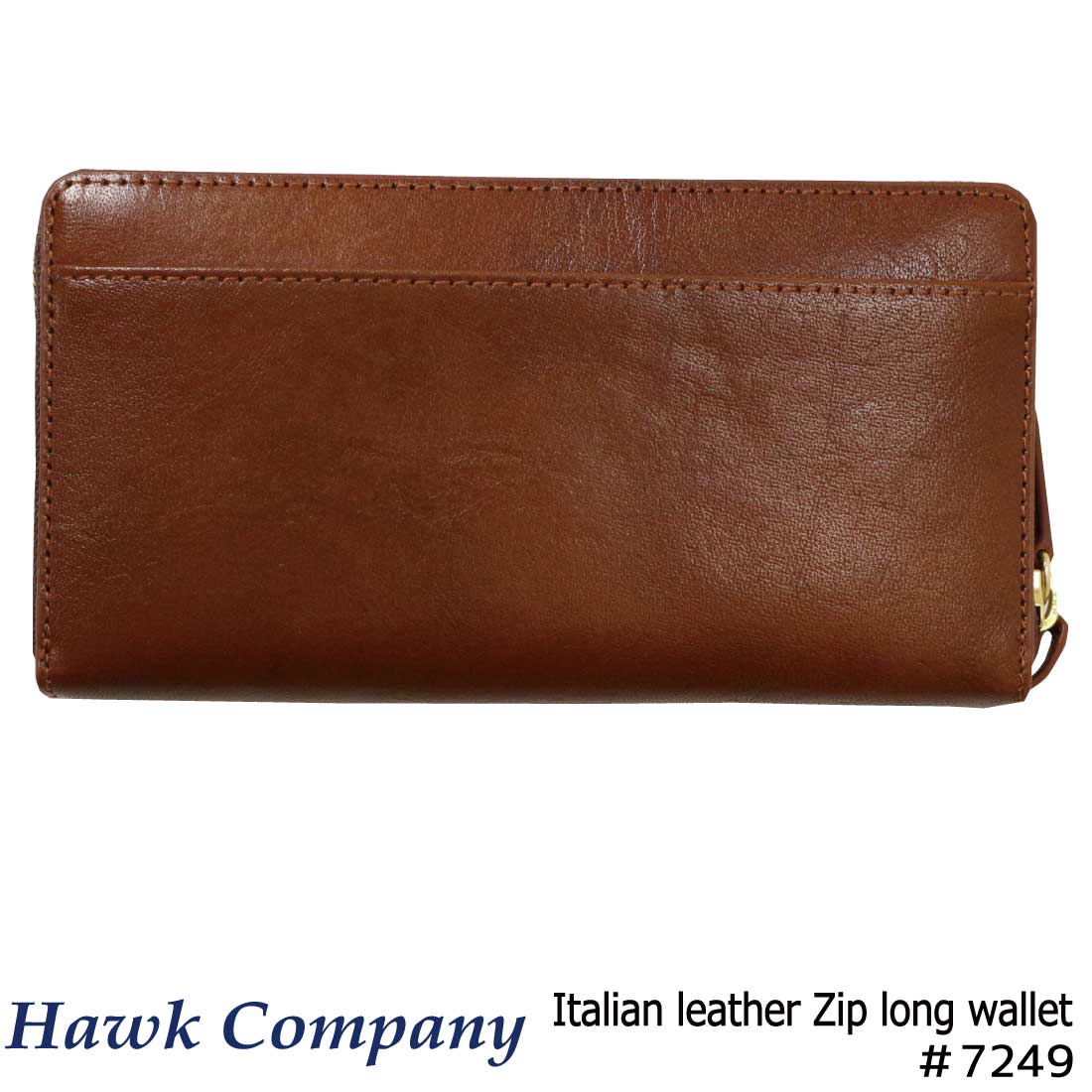 101ロング　トラッカーウォレット イタリアンレザーMARGOT【ダークブラウン Hawk Company ホークカンパニー 7249 長財布 レザー ロング