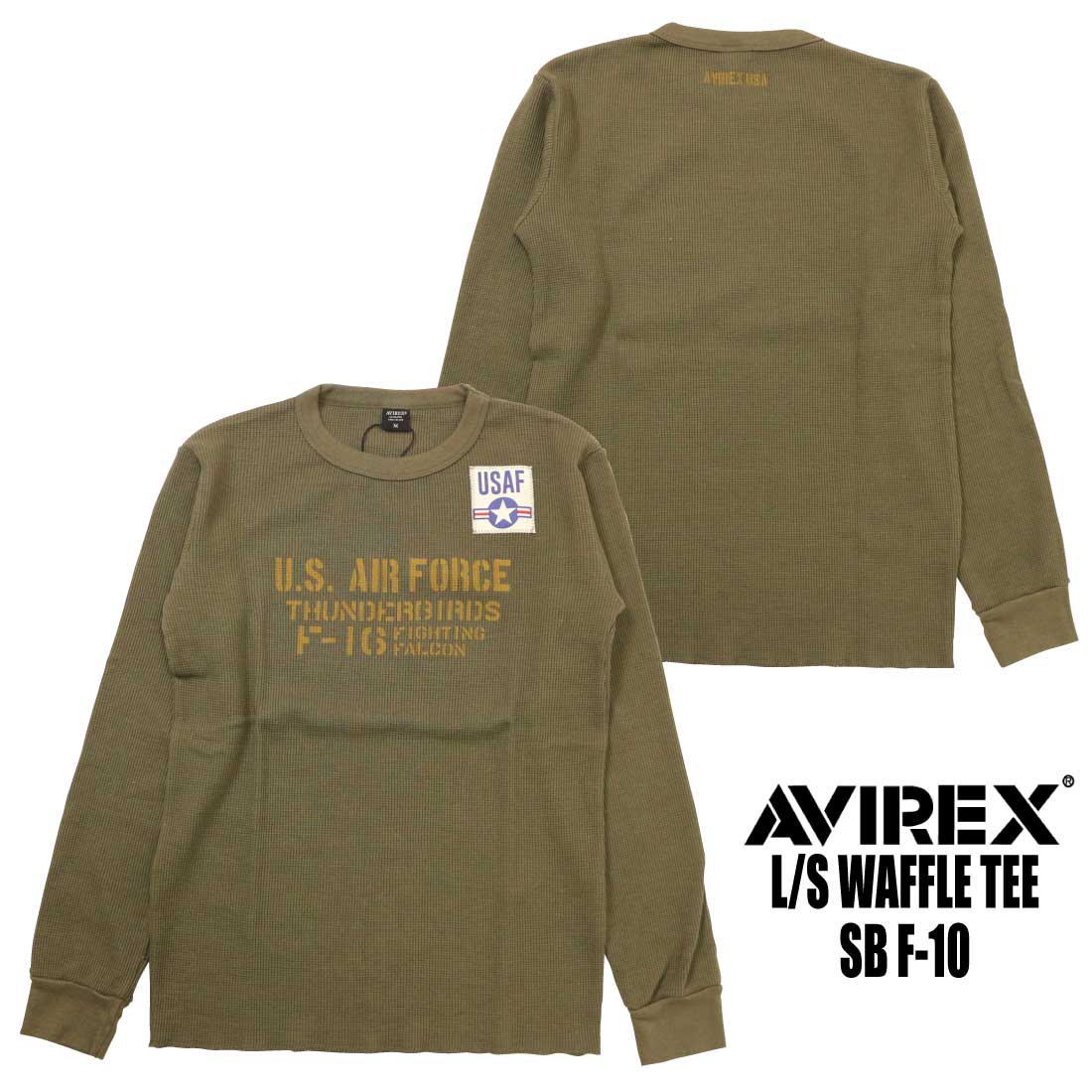 AVIREX アヴィレックス アビレックス 長袖 ワッフルTシャツ 783-3130032 ロングス...