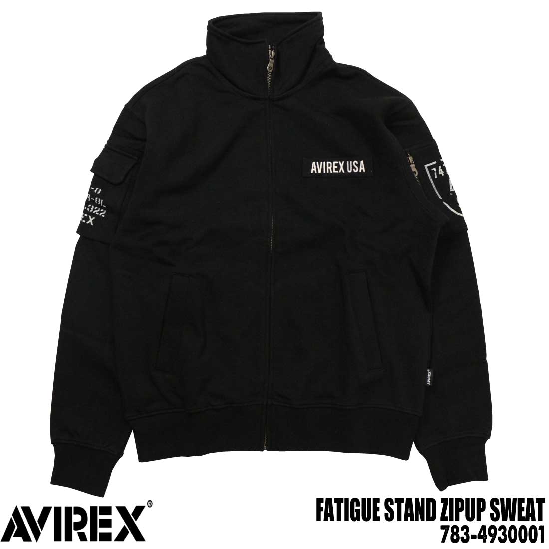 AVIREX（アヴィレックス） アビレックス 長袖 スタンド ジップ