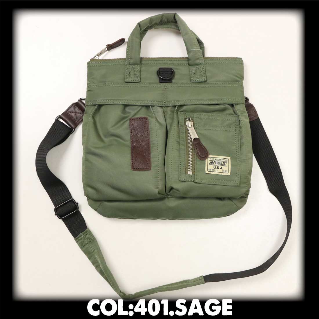 AVIREX アヴィレックス アビレックス バッグ ニュー フライト ナイロン スモール ヘルメットバッグ  783-4976008 ナイロン ミリタリー メンズ AVIREX（アヴィレックス） アビレックス バッグ ニュー フライト