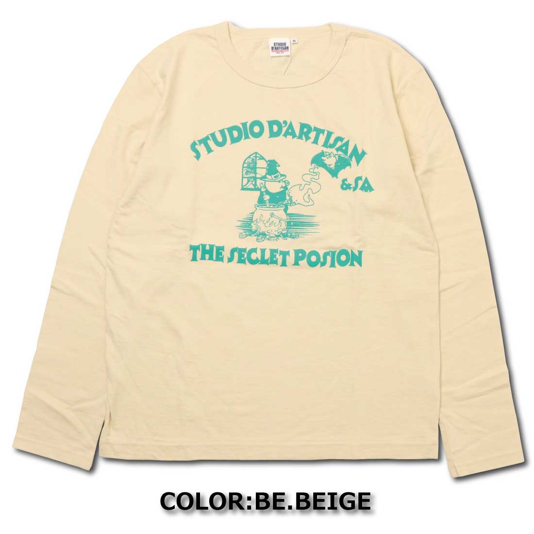 STUDIO D’ARTISAN ステュディオ・ダ・ルチザン 長袖 Tシャツ カットソー 8195A プリントTシャツ ロゴ メンズ トップス STUDIO D'ARTISAN ステュディオ・ダ・ルチザン 長袖 Tシャツ