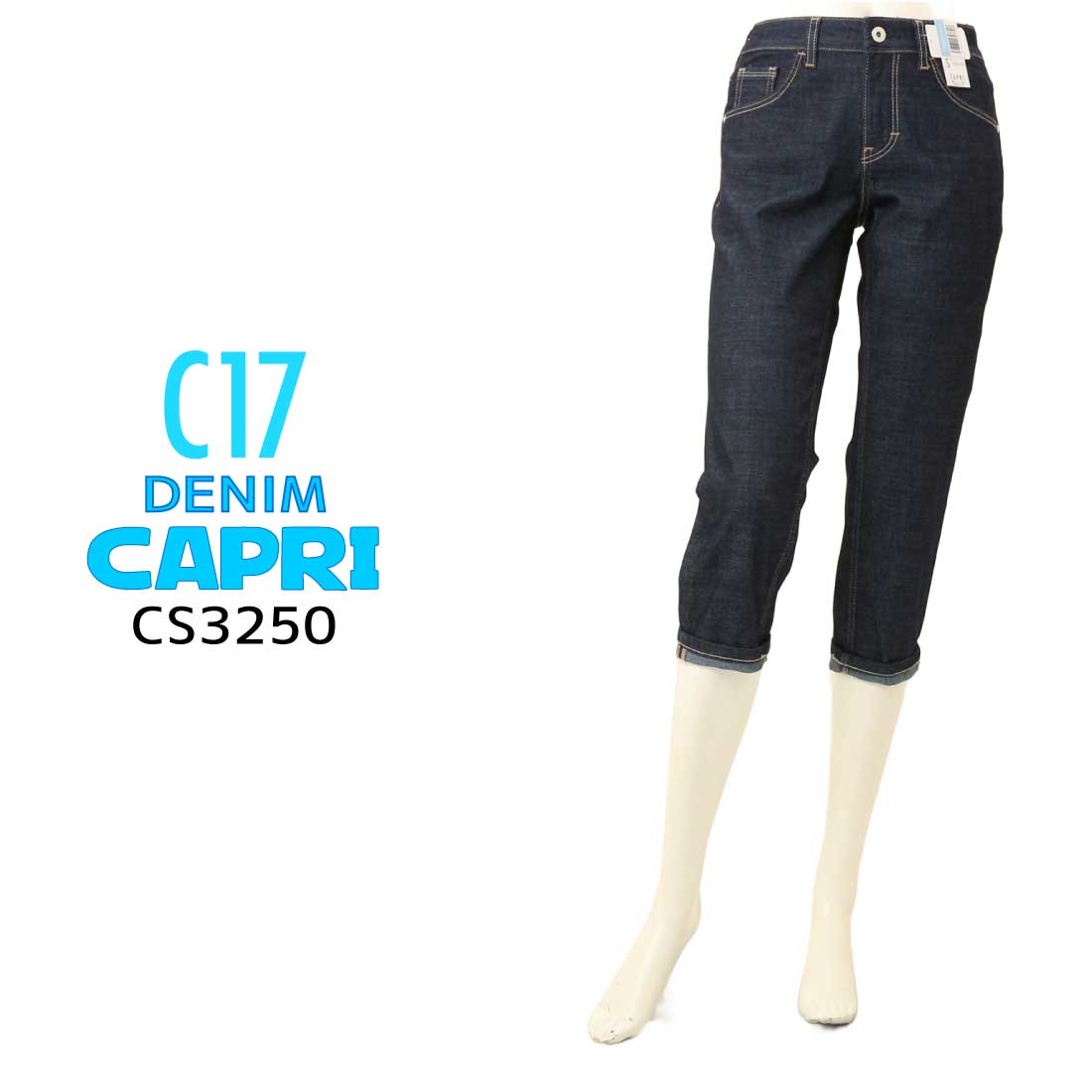 C17（シーセブンティーン） C-17 夏 デニム ジーンズ CC3250 カプリ
