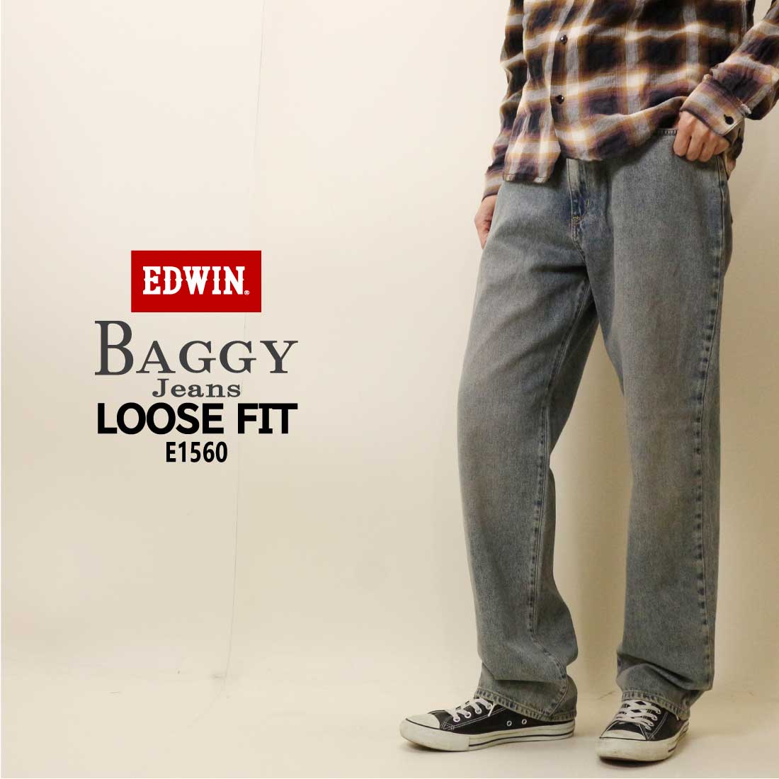 EDWIN（エドウィン） EDWIN BAGGY ワイドパンツ デニム ジーンズ