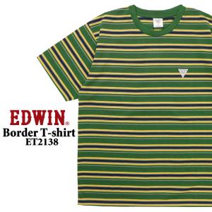 メール便発送 エドウィン EDWIN F.L.E 半袖 Tシャツ ES8093 マルチ ボーダー 半...