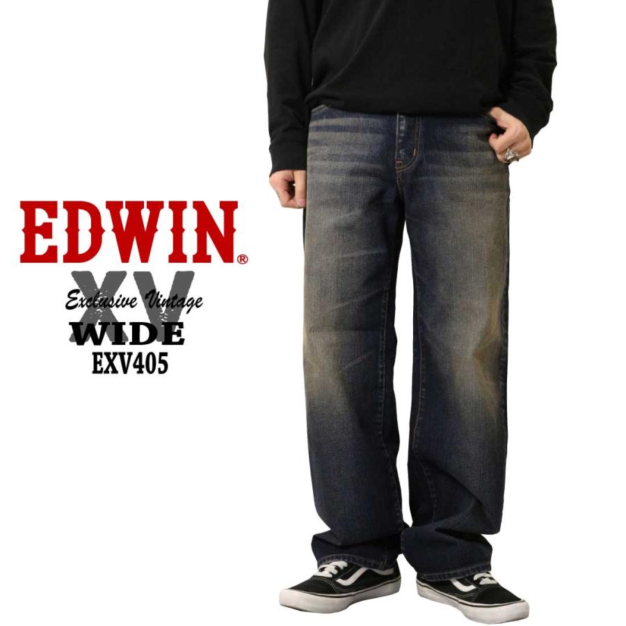 エドウィン EDWIN XV ジーンズ デニム EXV405 ワイド ストレート メンズ カジュアル アメカジ ミリタリー｜jeansaiya-a｜02