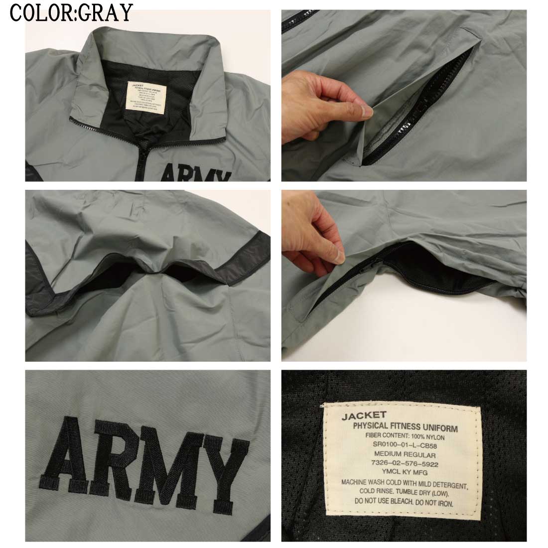 YMCLKY 米軍タイプ ARMY IPFUジャケット ジャージ ジャケット JJ198YN ナイロンジャケット トレーニングウェア スポーツウェア ウィンドブレーカー メンズ YMCLKY 米軍タイプ ARMY IPFUジャケット ジャージ ジャケット JJ198YN