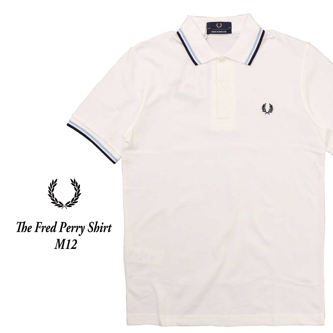 FRED PERRY フレッドペリー 半袖 ポロシャツ The Fred Perry Shirt M12 ティップライン Fred Perry  Shirt 刺繍 メンズ 正規販売店
