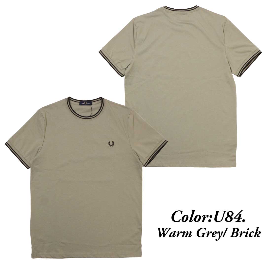 メール便発送 FRED PERRY フレッドペリー 半袖 Tシャツ Twin Tipped T-Shirt M1588 ティップライン  コットンジャージー クルーネック 正規販売店 : fp-m1588 : jeans藍や - 通販 - Yahoo!ショッピング