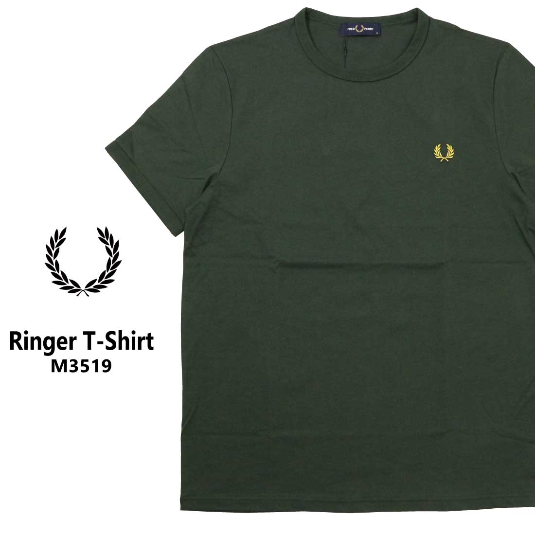 FRED PERRY Tシャツ M3519 Ringer T-Shirt Ringer T-Shirt - Black | Men's T-Shirts | Designer T-Shirts