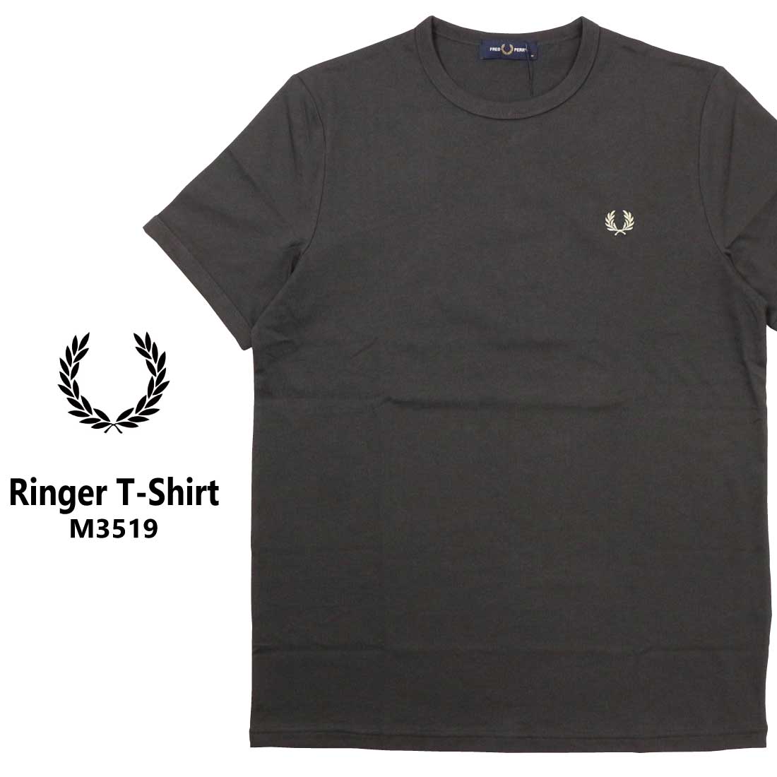 FRED PERRY メール便発送 フレッドペリー M3519 RINGER T-SHIRT