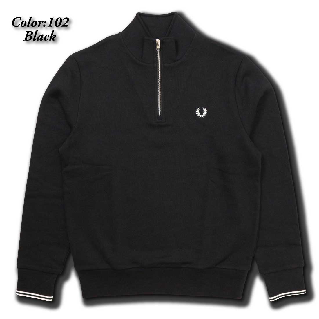 お歳暮 人気 FRED PERRY フレッドペリー Half Zip Sweatshirt M3574 トップス