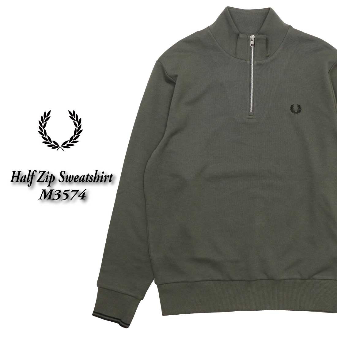 FRED PERRY フレッドペリー Half Zip Sweatshirt M3574 スウェット...