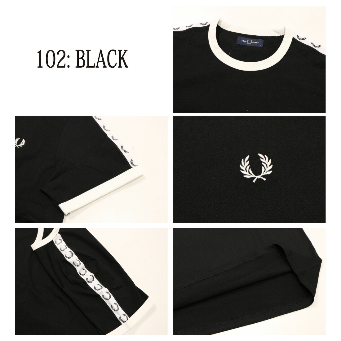 FRED PERRY（フレッドペリー） 半袖 Tシャツ Taped Ringer T-Shirt