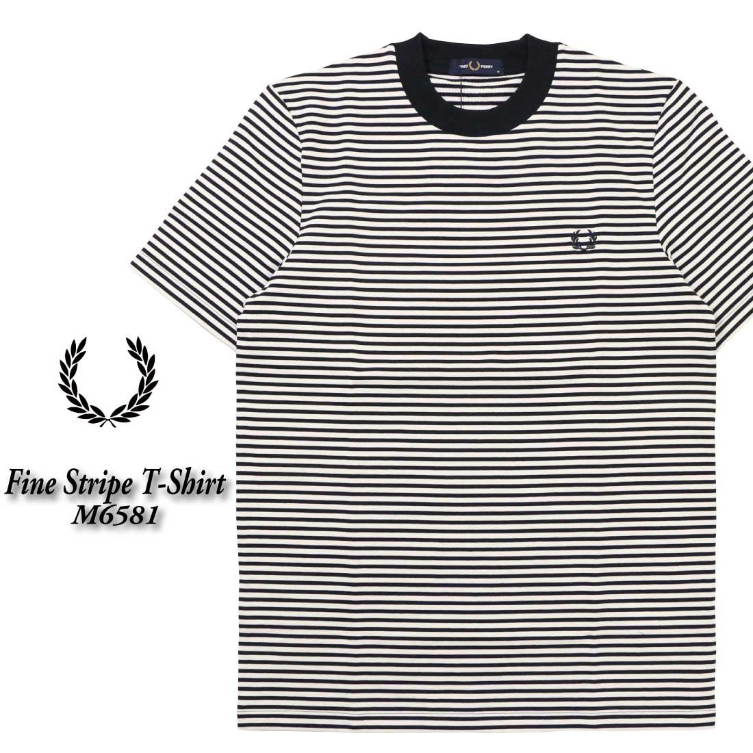 FRED PERRY フレッドペリー 半袖 Tシャツ Fine Stripe T-Shirt