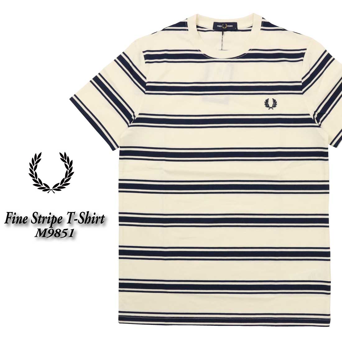 FRED PERRY フレッドペリー 半袖 Tシャツ Fine Stripe T-Shirt