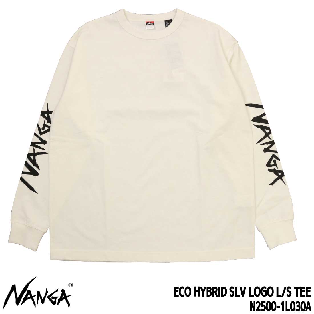 NANGA ナンガ 長袖 カットソー Tシャツ エコハイブリッド スリーブ ロゴ ロングスリーブティー プリント クルーネック メンズ レディース N2500-1L030A NANGA NANGA（ナンガ） エコハイブリッド ボックスロゴ エン