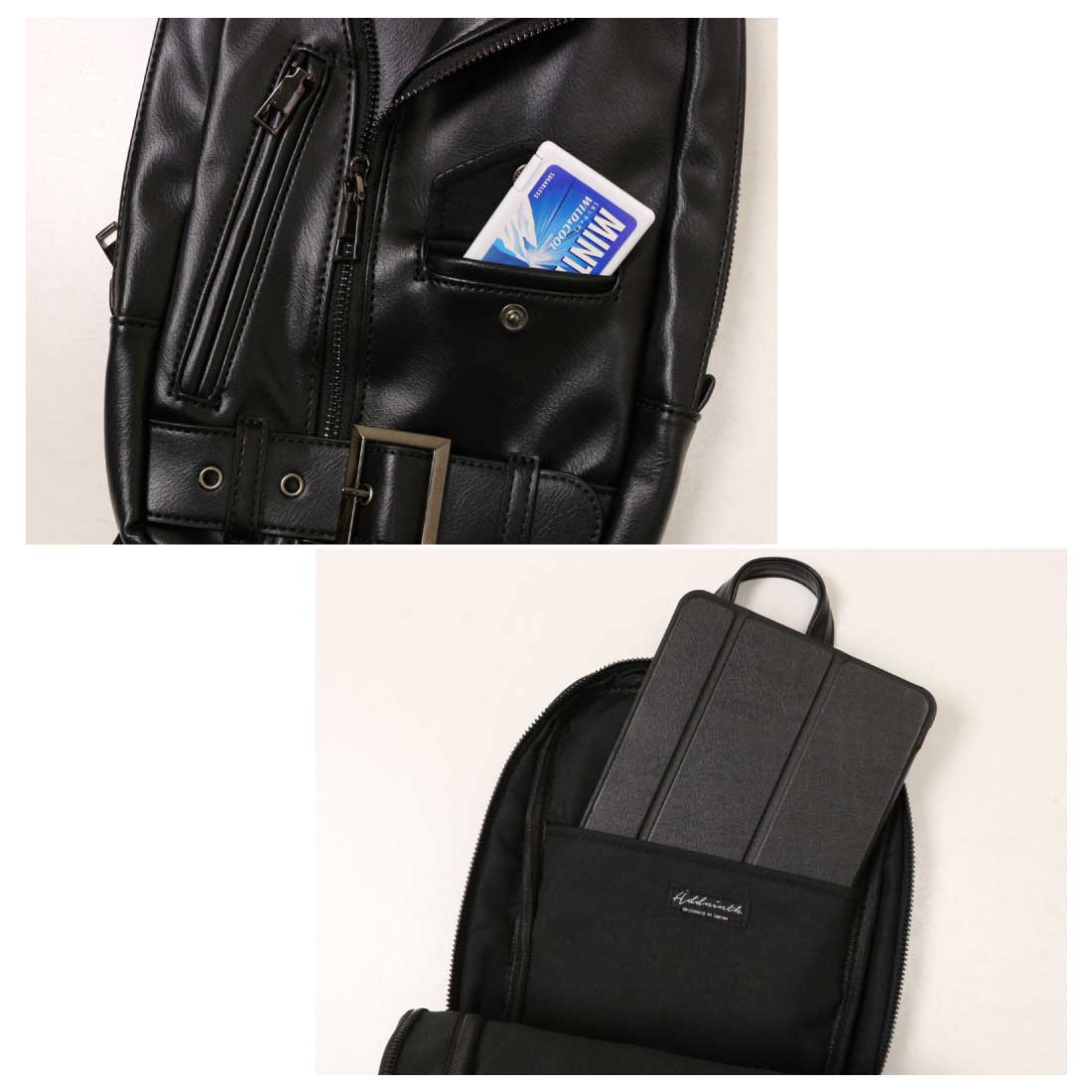 Add Ninth ライダース ボディバッグ NC1149 ジャケット 革ジャン風