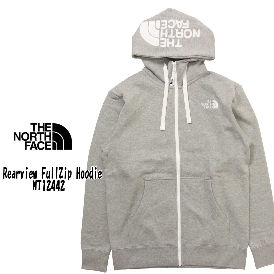 THE NORTH FACE ザ・ノース・フェイス 長袖 パーカー NT12442 リアビュー フルジップ フーディ 厚手スウェット アウトドア  NT12340 メンズ 立体刺繍 ロゴ