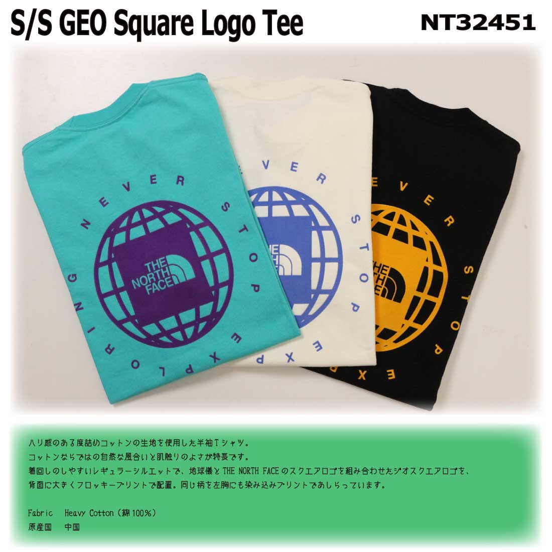 THE NORTH FACE ザ・ノース・フェイス 半袖 Tシャツ NT32451