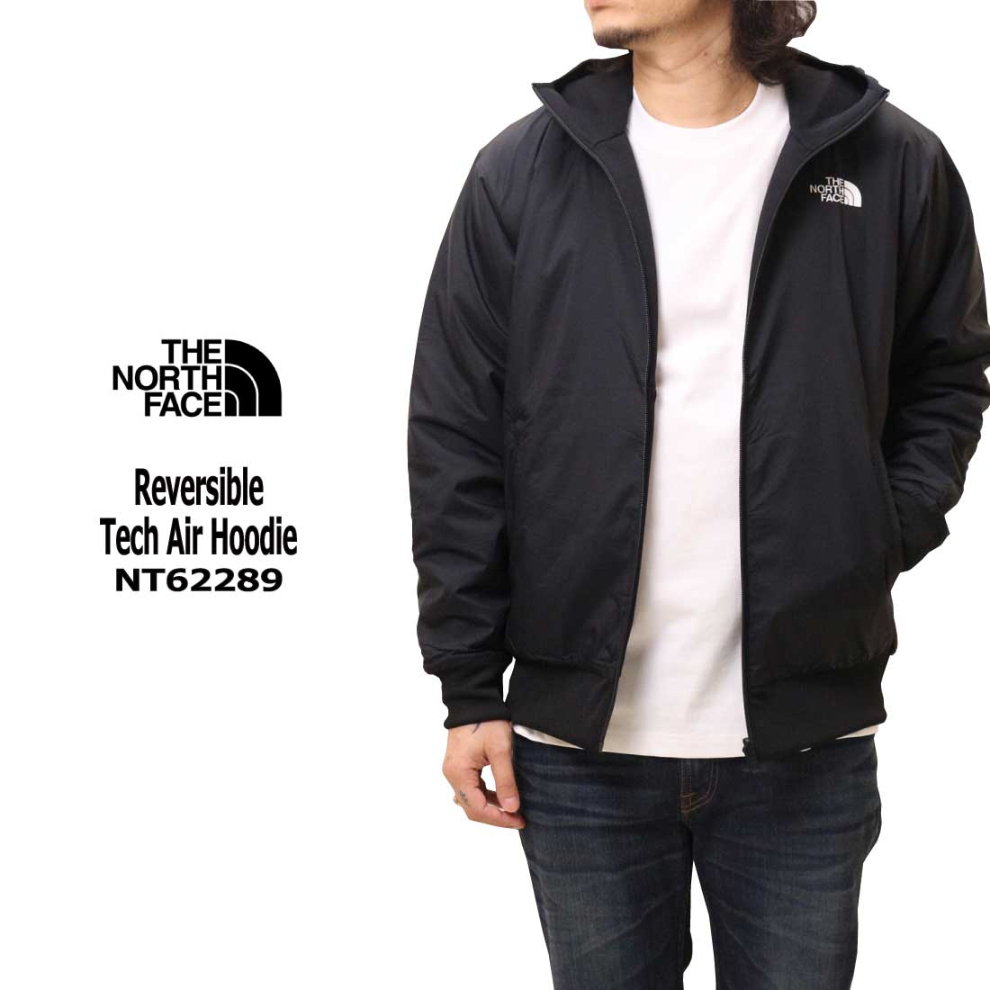 THE NORTH FACE ザ・ノース・フェイス 長袖 パーカー NT62289 リバーシブル テックエアー フーディ 軽量 スウェット  ゴールドウィン 正規販売店 アウトドア