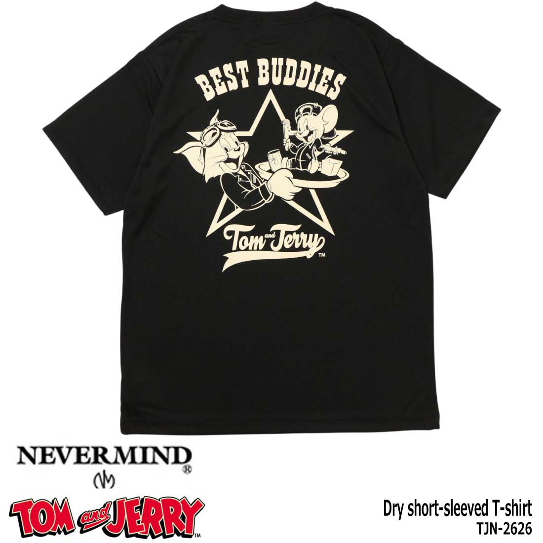 メール便発送 NEVERMIND ネバーマインド トムとジェリー カットソー