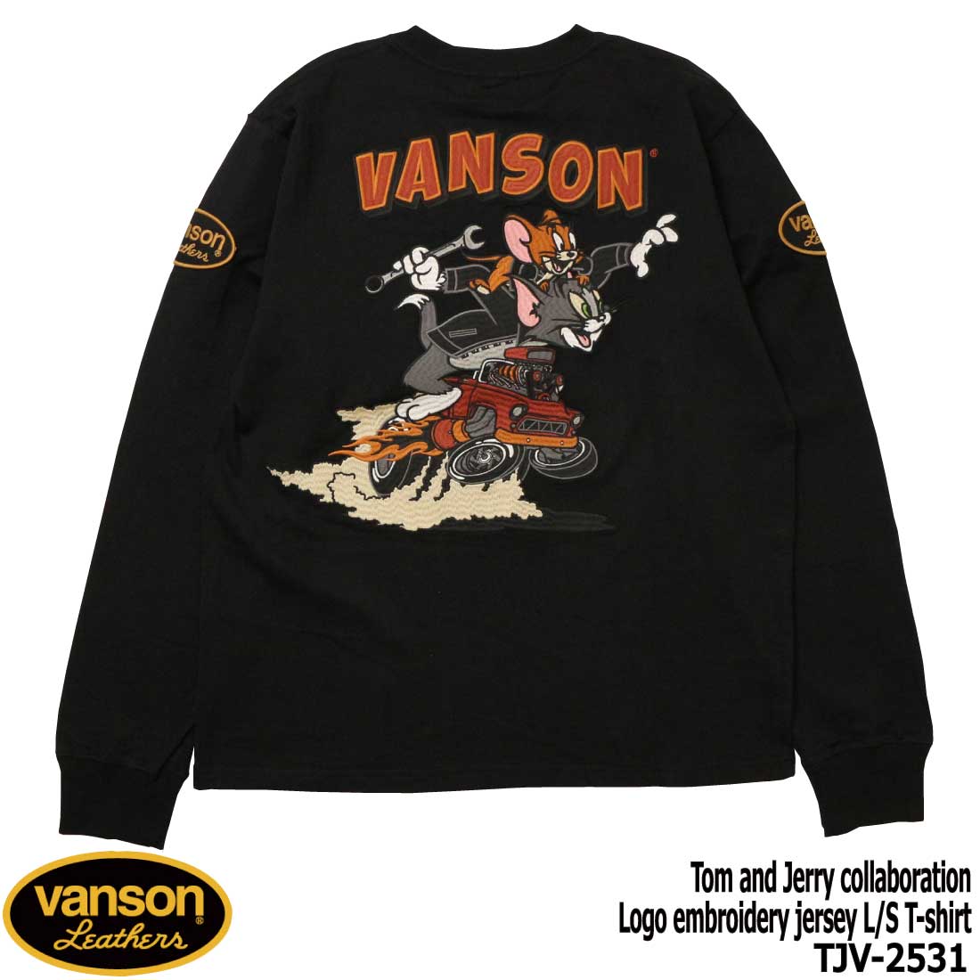VANSON（バンソン） トムとジェリー 長袖 Tシャツ TJV-2531 コラボ