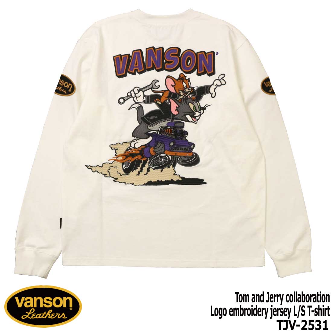 VANSON（バンソン） トムとジェリー 長袖 Tシャツ TJV-2531 コラボ