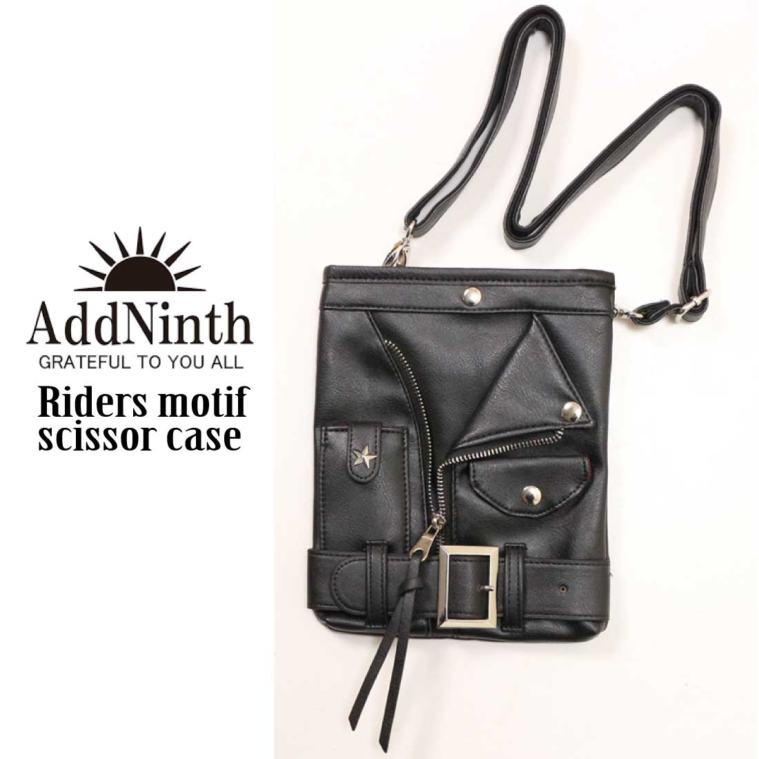 Add Ninth ライダース シザーバッグ ジャケット 革ジャン風 バイカー