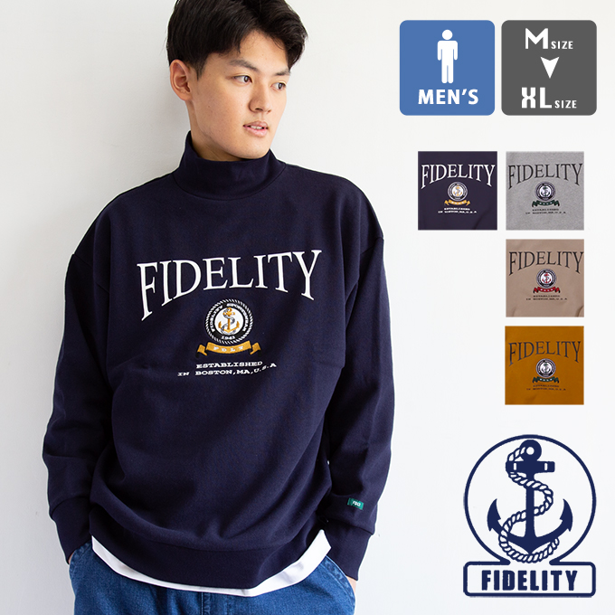 【 FIDELITY フィデリティ 】 FDLT EMBLEM LOGO MOCKNECK