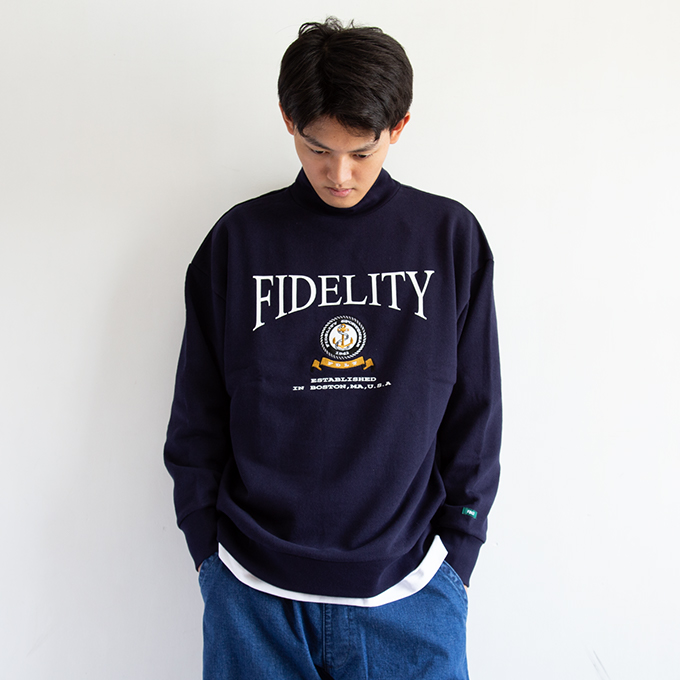 【SALE!!】 【 FIDELITY フィデリティ 】 FDLT EMBLEM LOGO MOCKNECK エンブレム ロゴ モックネック  スウェット 02775010 / 22AW ※