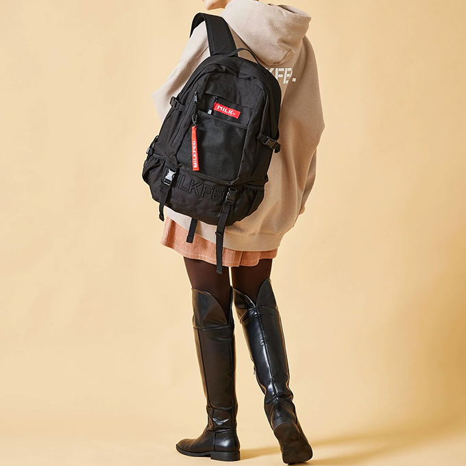 MILKFED.（ミルクフェド） NEO EMBROIDERY BIG BACKPACK BAR MILKFED