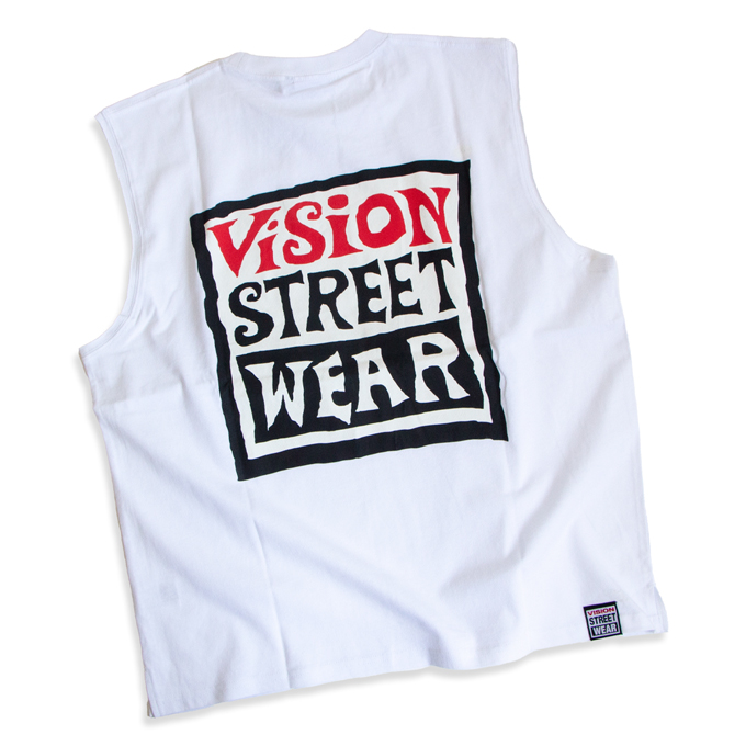 CHRYSOMALLON ストリート 切替 ノースリーブTシャツ 送料関税込 VISION STREET WEAR ヴィジョンストリートウェア マグロゴ