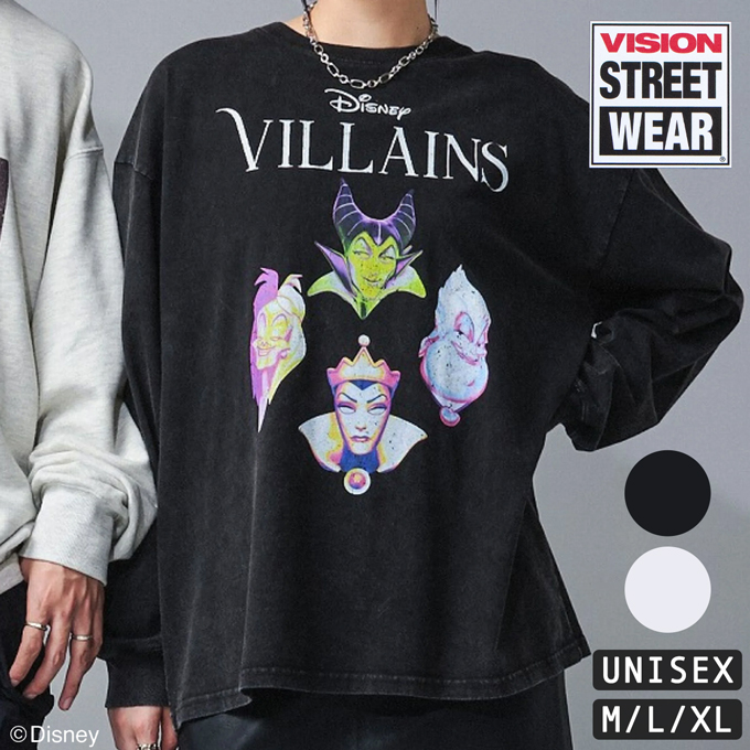 Disney ディズニー Disney VILLAINS ヴィランズ フェイスツアー ロンTee 5315016