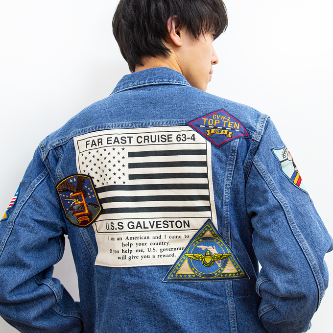 【 AVIREX アビレックス 】トップガン デニムジャケット TOP GUN DENIM JACKET TYPE BLUE 06112113 /  21SS