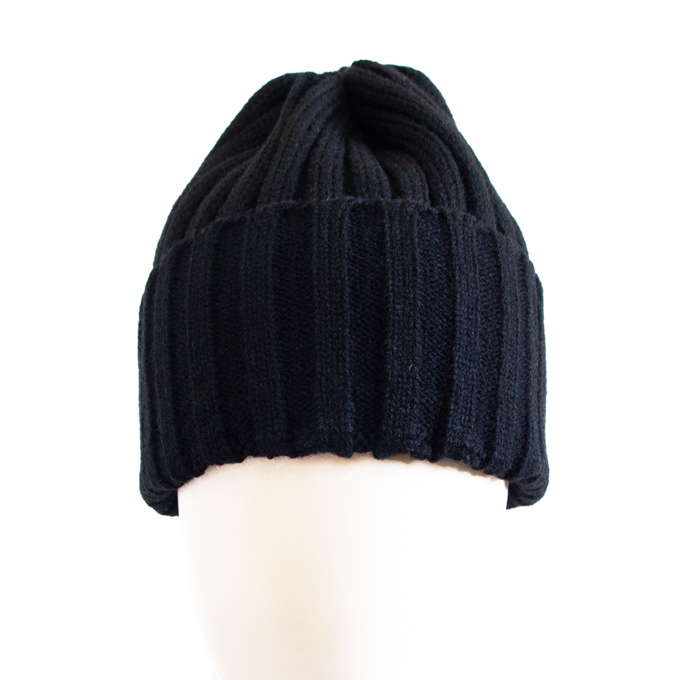 HYKE 黒 ニット帽・ビーニー 2025AW Mastered | HYKEの2024年秋冬