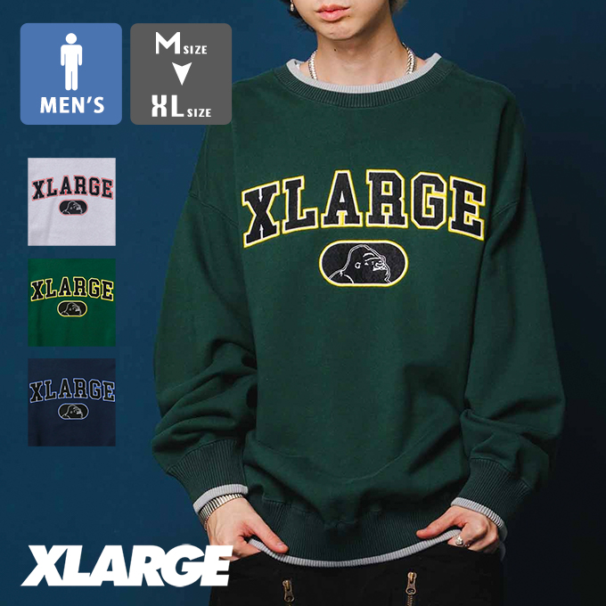 【 XLARGE エクストララージ 】 FELT LOGO CREWNECK SWEAT