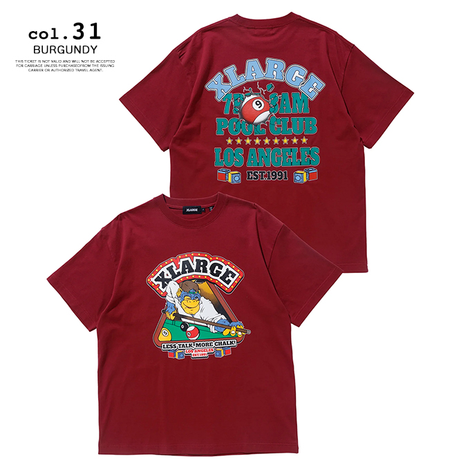 XLARGE（エクストラ ラージ） XL POOL CLUB S/S TEE XLARGE XL プール