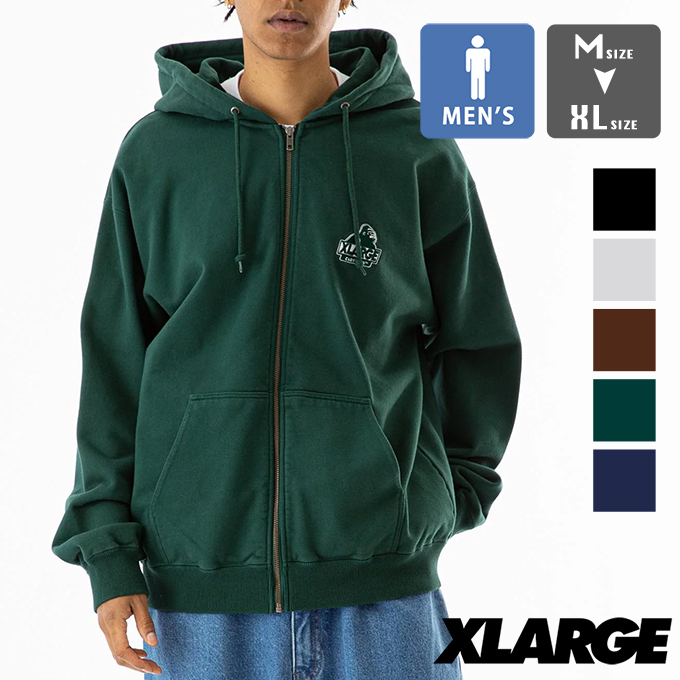 【 XLARGE エクストララージ 】 BACKSIDE SLANTED OG ZIP HOODED SWEATSHIRT XLARGE バックサイド スランテッド OG ジップアップ フーデッド 101233012008