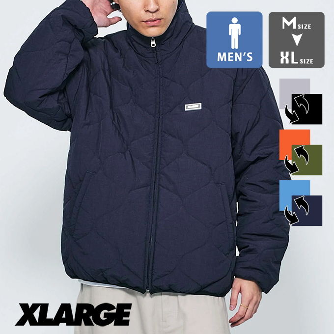 【 XLARGE エクストララージ 】 REVERSIBLE QUILTED JACKET XLARGE リバーシブル キルト ジャケット 101233021003 / 2023AW ※ :101233021003EC:ジーンズステーション