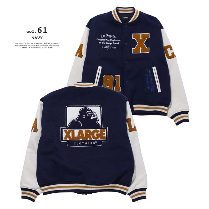 XLARGE エクストララージ OG LOGO VARSITY JACKET XLARGE OGロゴ バーシティジャケット 101234021009  / 2023AW / ※ : 101234021009ec : ジーンズステーション Yahoo!店 - 通販 - Yahoo!ショッピング