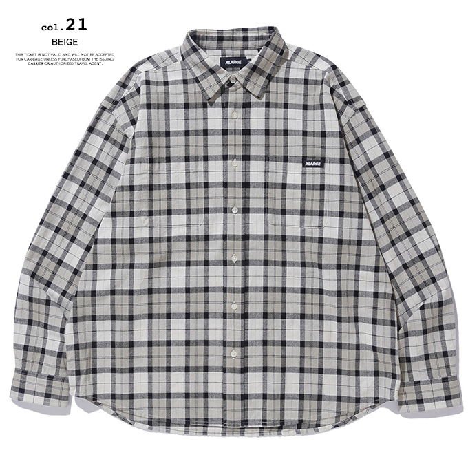 XLARGE（エクストラ ラージ） PLAID L/S SHIRT XLARGE プレイド