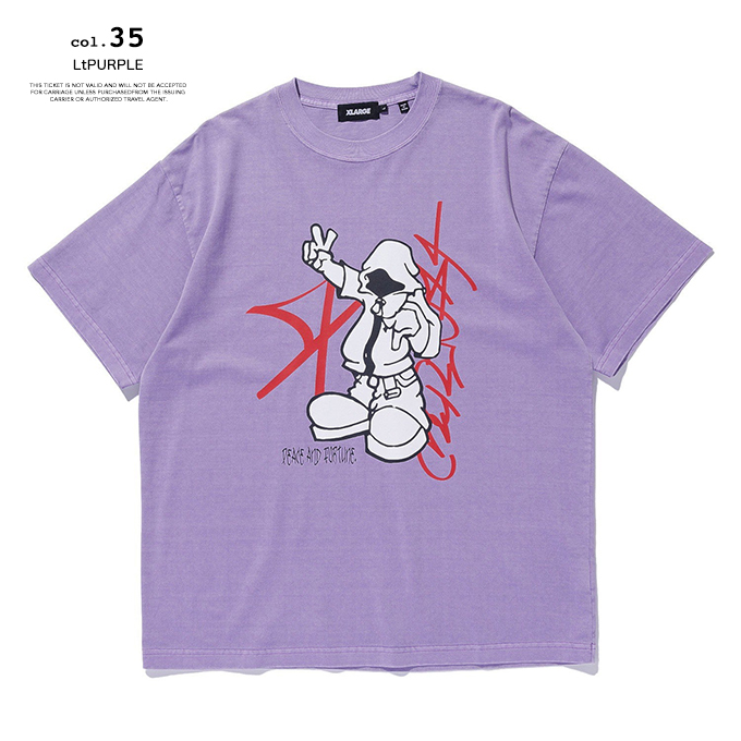 XLARGE（エクストラ ラージ） PIGMENT DYED PEACE AND FORTUNE S/S TEE