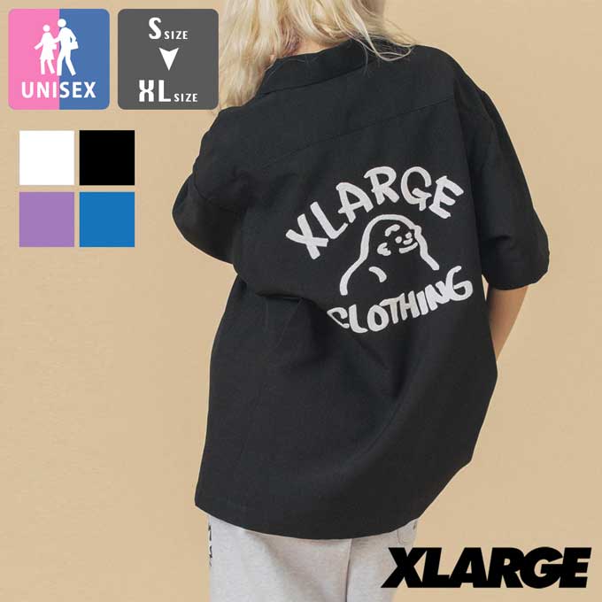 XLARGE 手書き風 バックOGグラフィック 半袖Ｔシャツ デニムに◎ XLARGE 手書き風 バックOGグラフィック 半袖Tシャツ デニムに