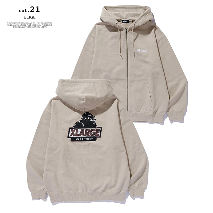 XLARGE（エクストラ ラージ） SLANTED OG ZIP HOODED SWEATSHIRT