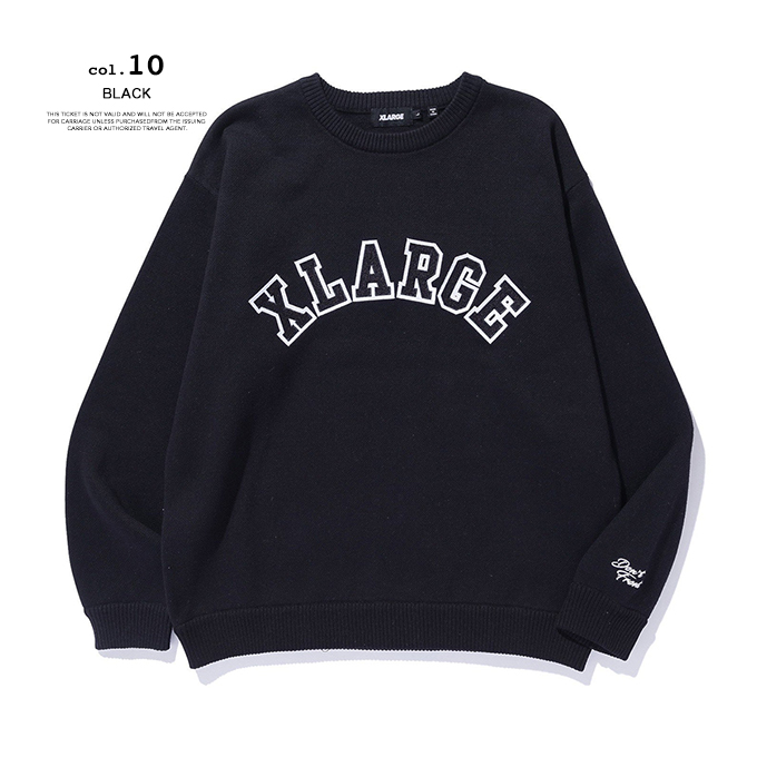 4/30迄値下F.C.R.B ARCH LOGO CREWNECK Mサイズ XLARGE（エクストラ ラージ） ARCH LOGO CREWNECK KNIT アーチロゴ