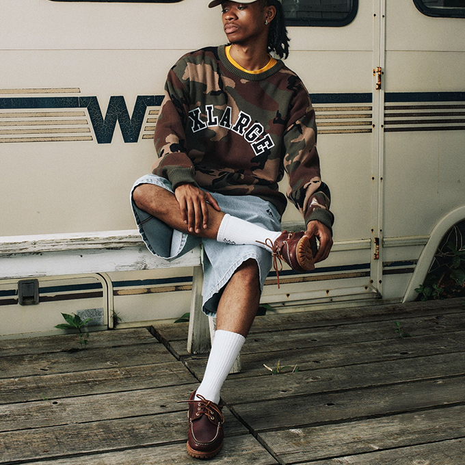 XLARGE（エクストラ ラージ） ARCH LOGO CREWNECK KNIT アーチロゴ