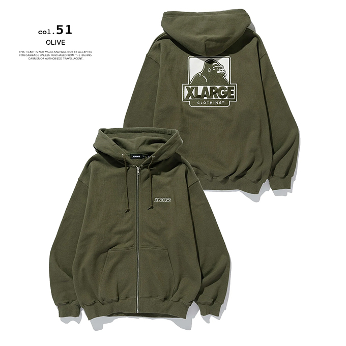 XLARGE（エクストラ ラージ） OG BOX ZIP UP HOODED SWEATSHIRT OG