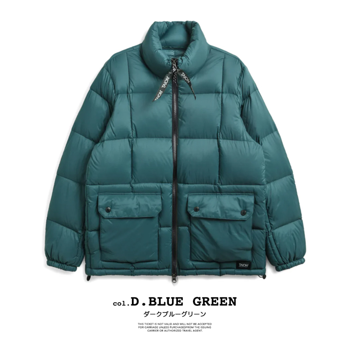 TAION（タイオン） UNISEX マウンテン パッカブル ボリューム ダウン